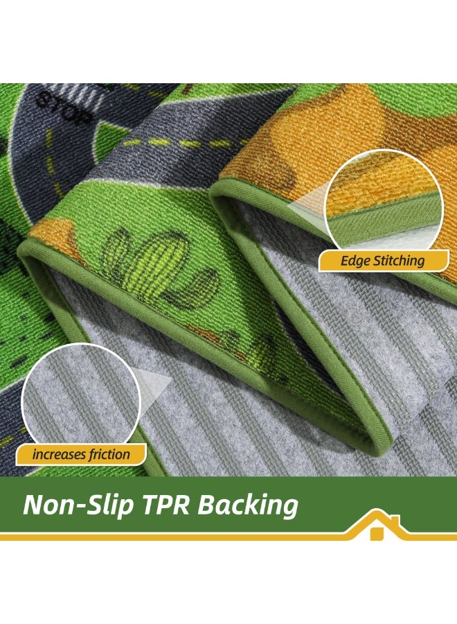 EBREEZZ Kids' City Road & Traffic Play Carpet – Educational Interactive Town Map Rug - Image 3